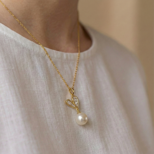 COLGANTE PERLA-CORAZON