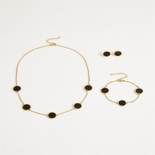 COLGANTE, PENDIENTES & PULSERA ESFEBLACK