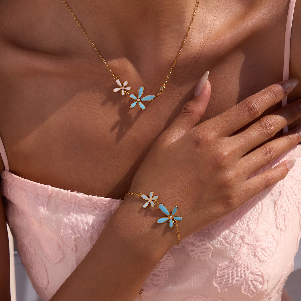 PULSERA BLUE FLOWER