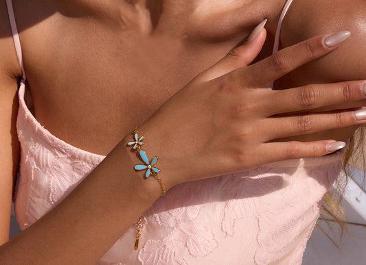 PULSERA BLUE FLOWER