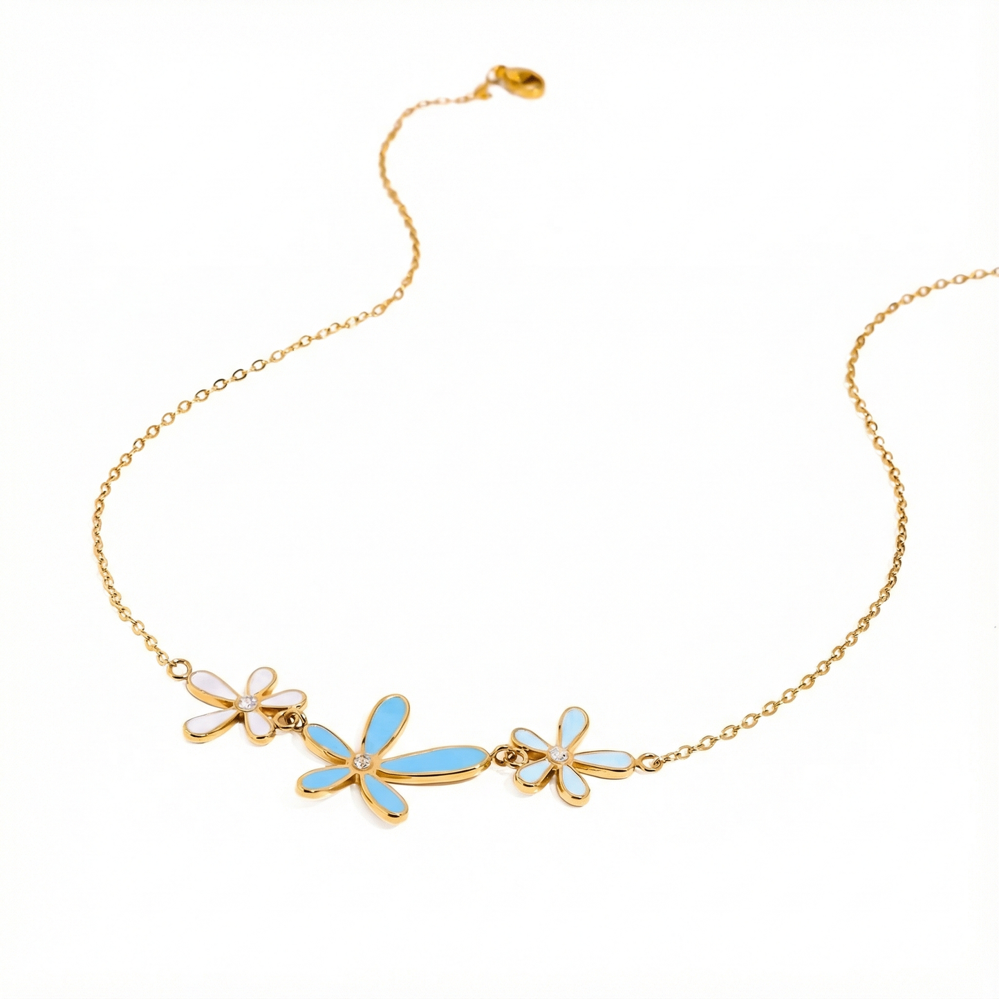 COLGANTE & PULSERA BLUE FLOWER