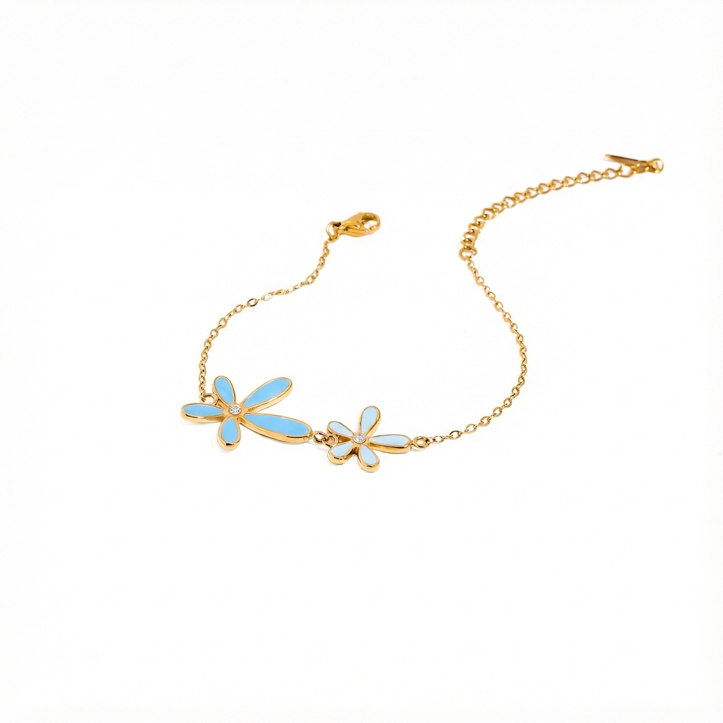 COLGANTE & PULSERA BLUE FLOWER