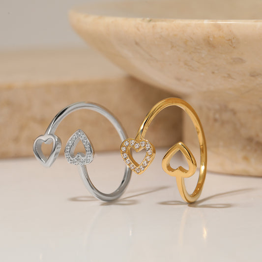 ANILLO DOUBLE HEART