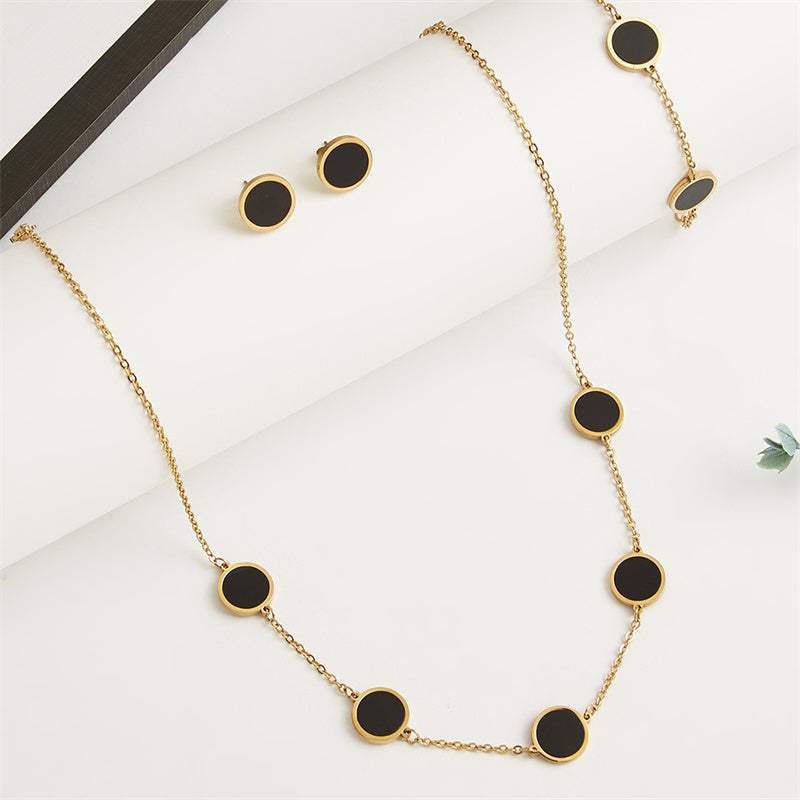 COLGANTE, PENDIENTES & PULSERA ESFEBLACK