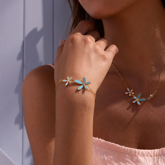 PULSERA BLUE FLOWER
