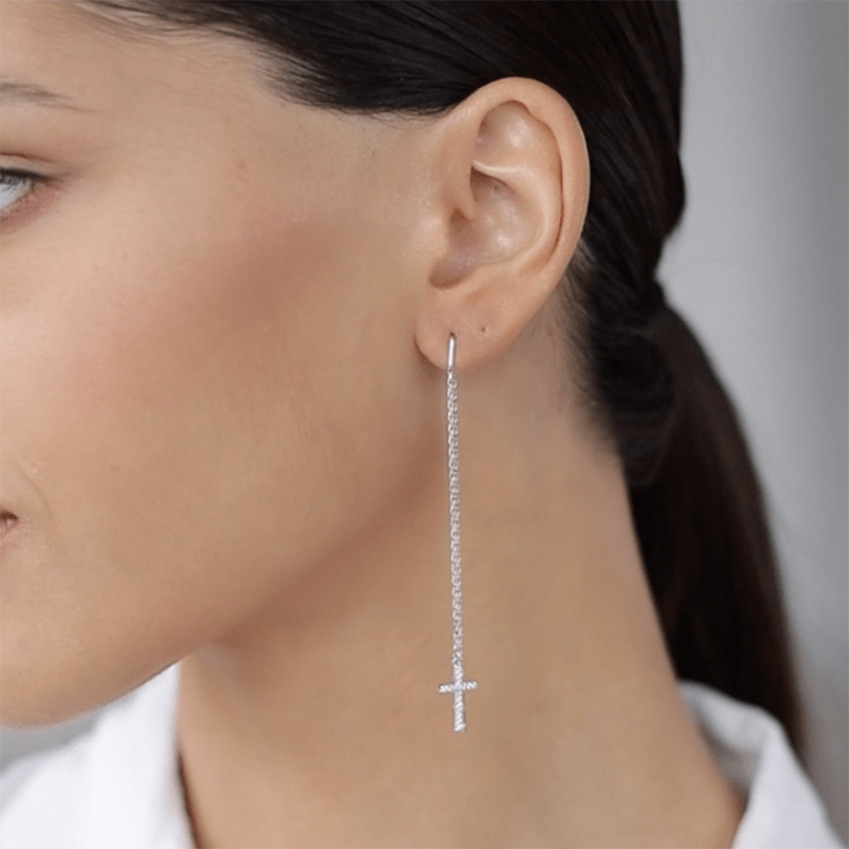 PENDIENTES CADENA CRUZ