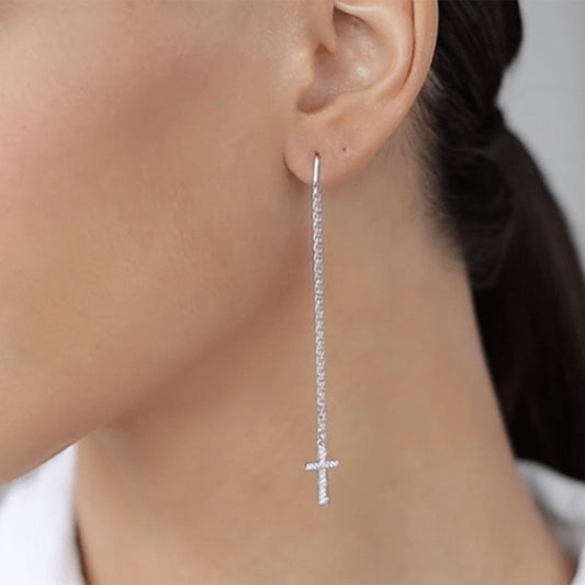 PENDIENTES CADENA CRUZ